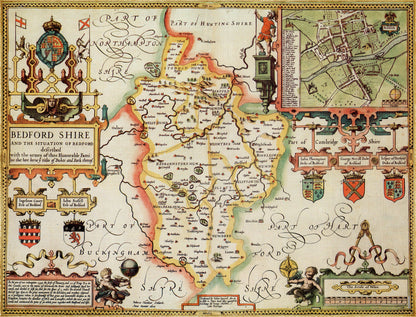Bedfordshire Historical Map 1000 Piece Jigsaw Puzzle (1610)