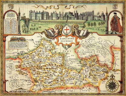 Berkshire Historical Map 1000 Piece Jigsaw Puzzle (1610)