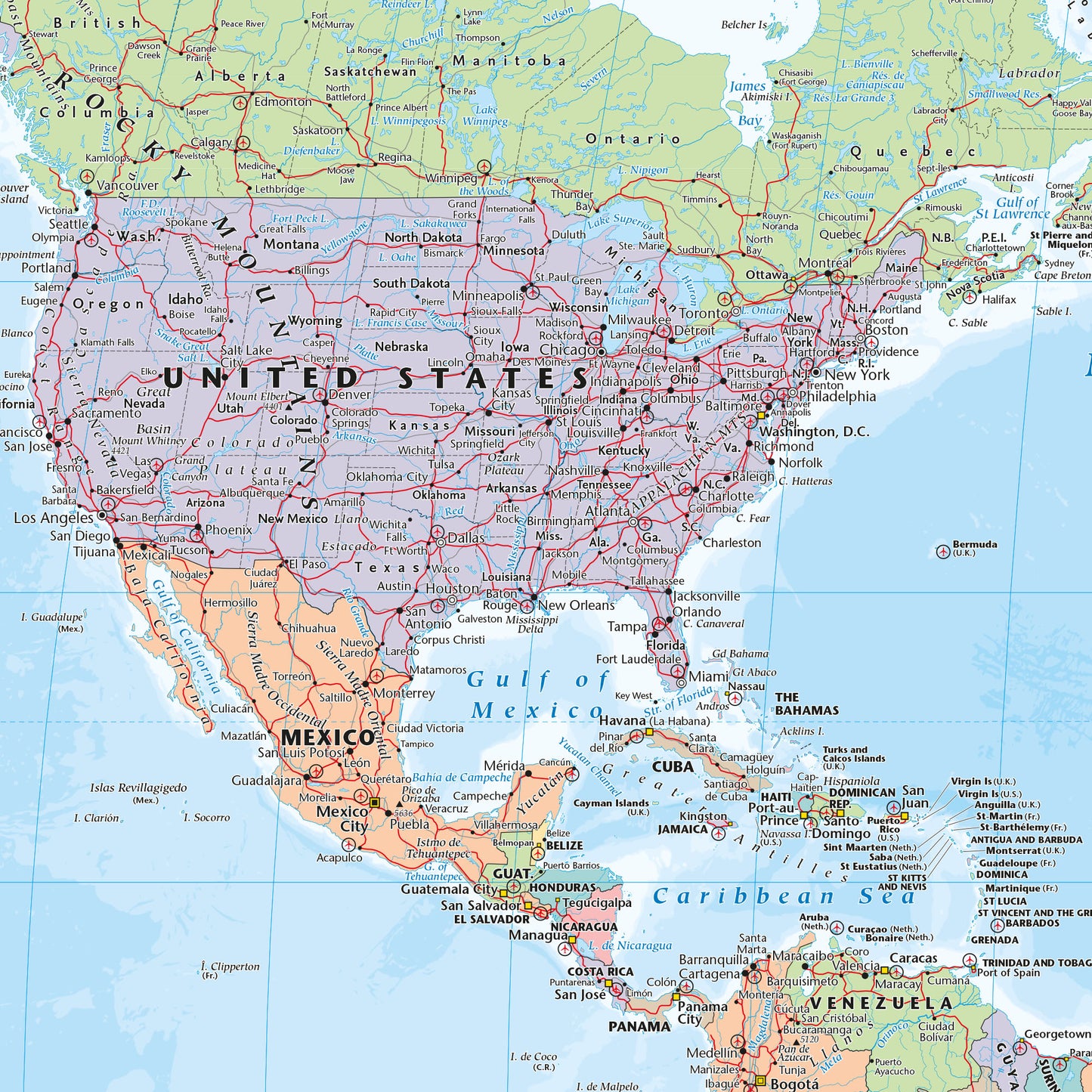 World Political Wall Map
