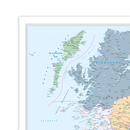 Counties UK Wall Map (Laminated)
