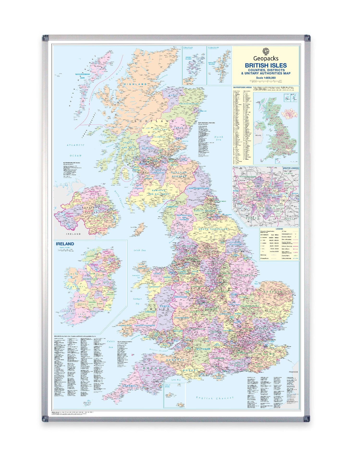 Supersize UK Counties Wall Map