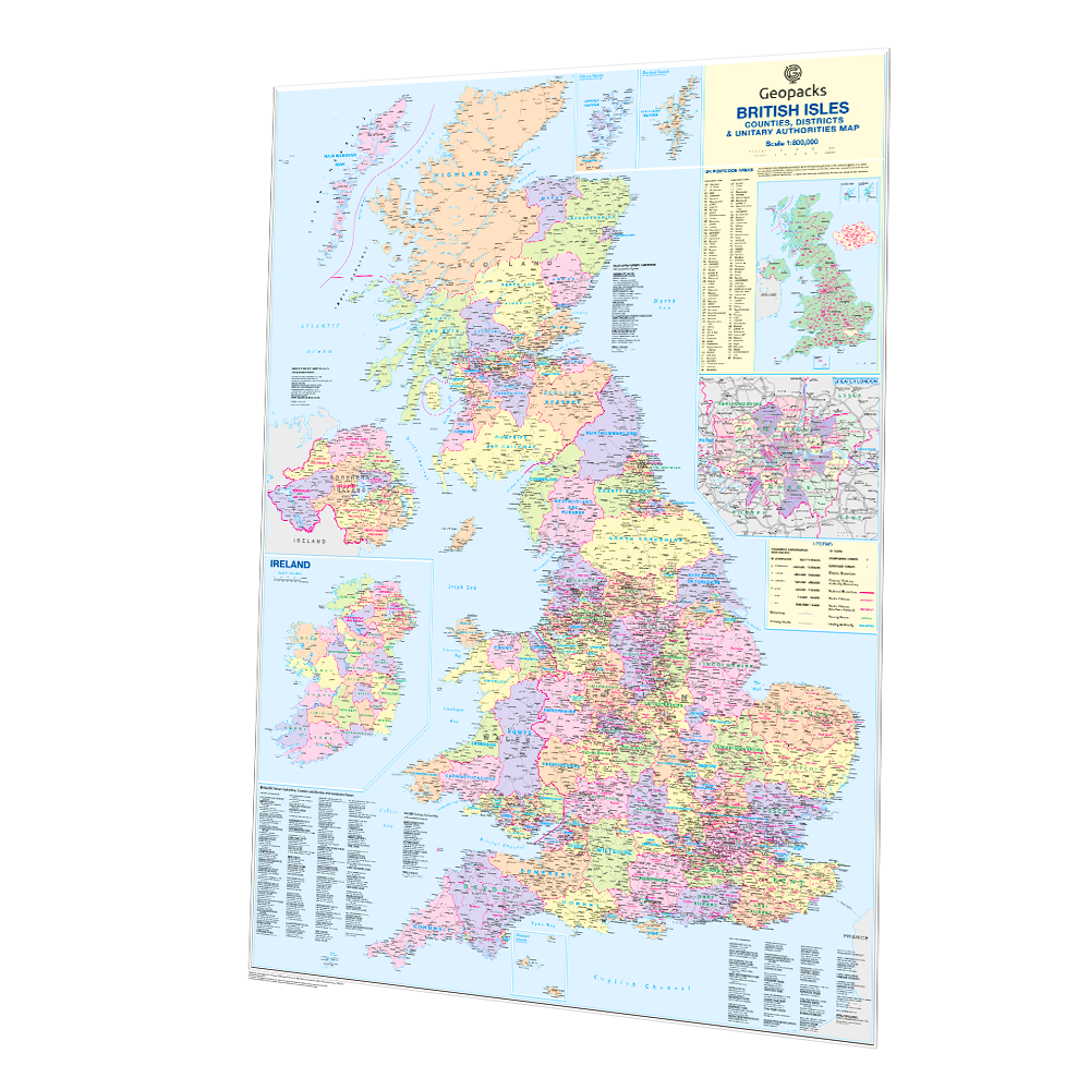 Supersize UK Counties Wall Map