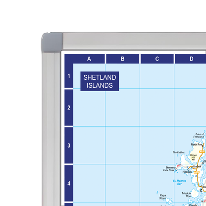 British Isles Motoring Map - A-Z Road Wall Map of UK