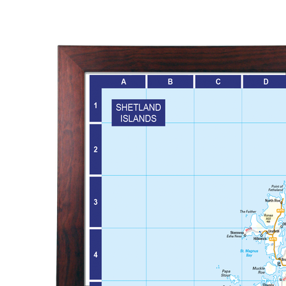 British Isles Motoring Map - A-Z Road Wall Map of UK