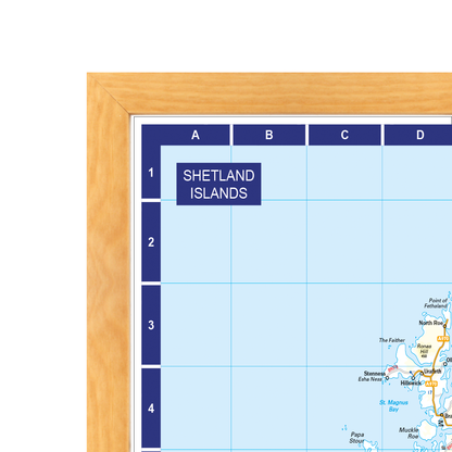British Isles Motoring Map - A-Z Road Wall Map of UK