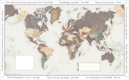 World Traveller Wall Map