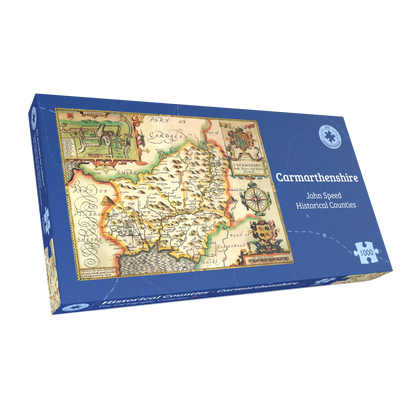 Carmarthenshire Historical Map 1000 Piece Jigsaw Puzzle (1610)