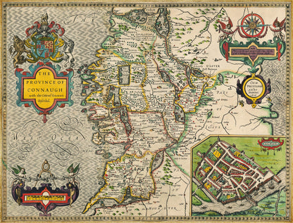 Connacht Historical Map 1000 Piece Jigsaw Puzzle (1610)