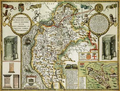 Cumberland Historical Map 1000 Piece Jigsaw Puzzle (1610)
