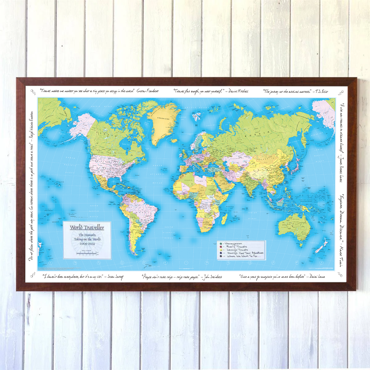 World Traveller Wall Map