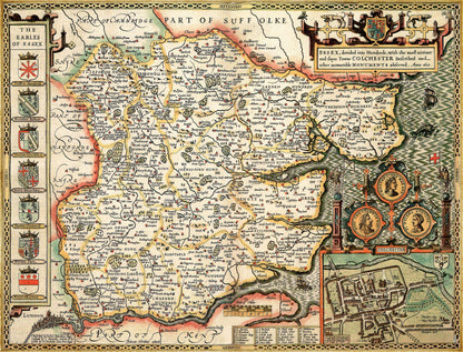 Essex Historical Map 1000 Piece Jigsaw Puzzle (1610)
