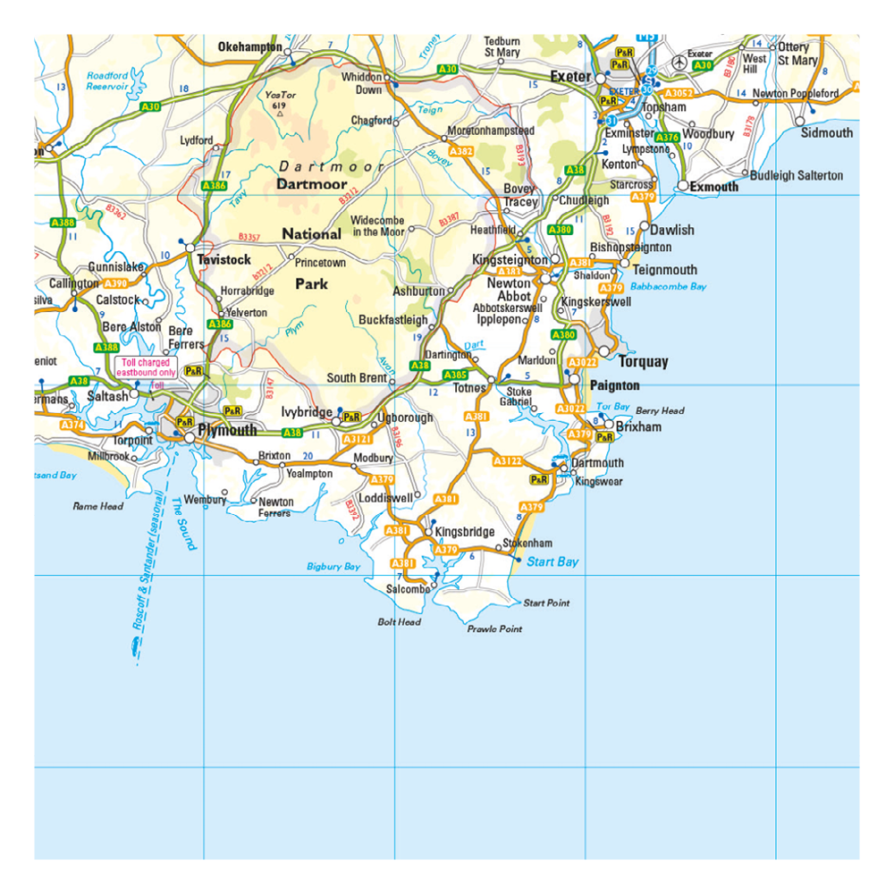 Supersize A-Z British Isles Motoring Wall Map