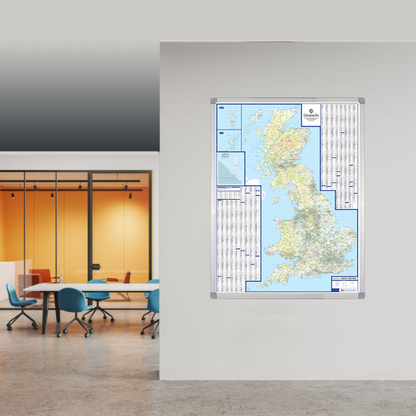 Supersize A-Z British Isles Motoring Wall Map