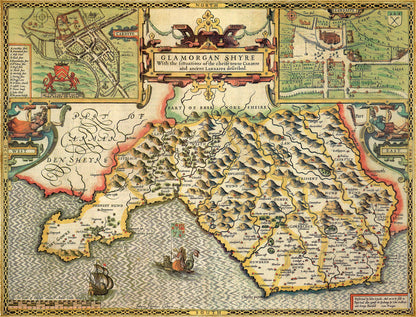 Glamorgan Historical Map 1000 Piece Jigsaw Puzzle (1610)