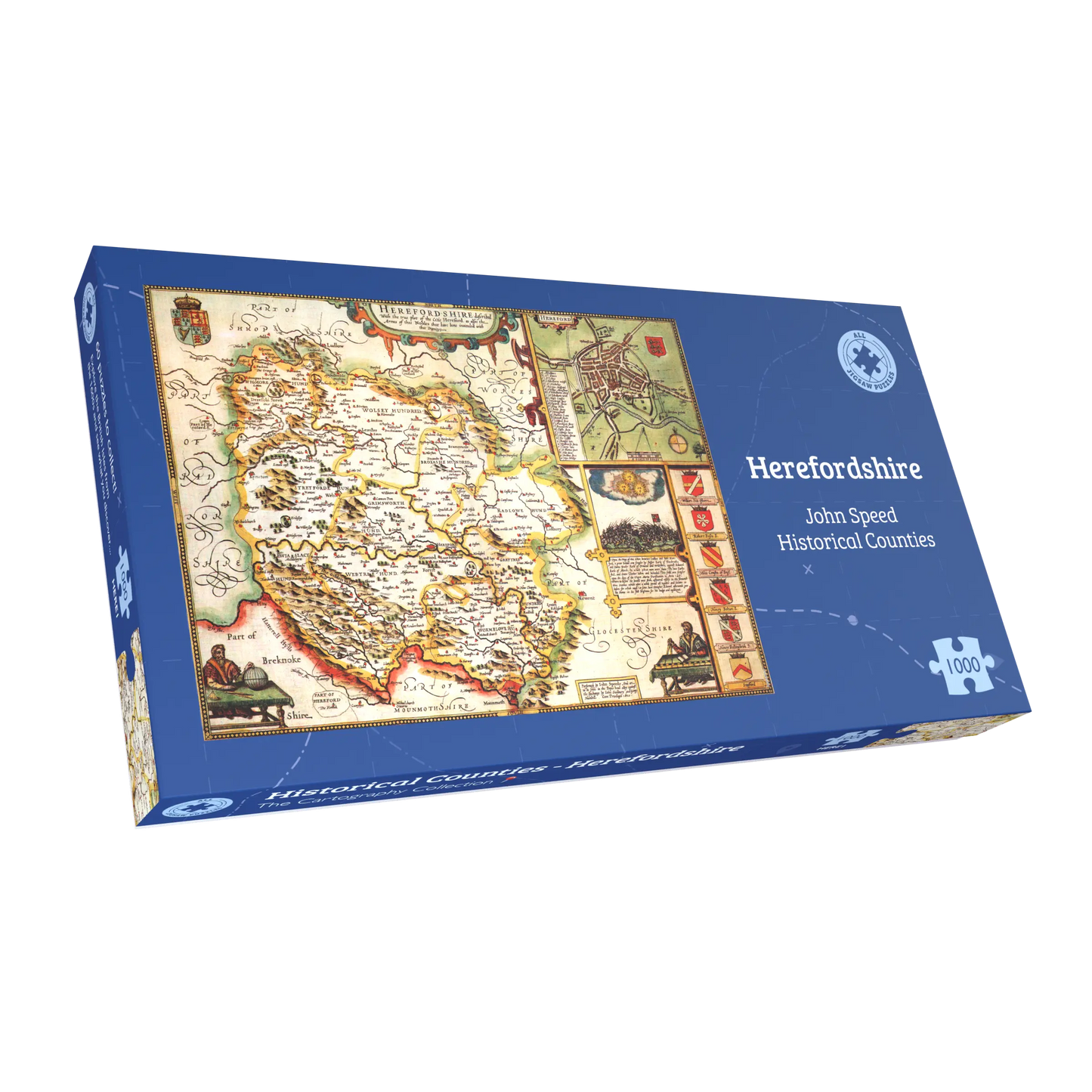 Herefordshire Historical Map 1000 Piece Jigsaw Puzzle (1610)