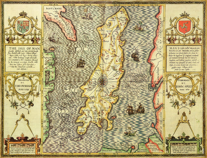 Isle of Man Historical Map 1000 Piece Jigsaw Puzzle (1610)
