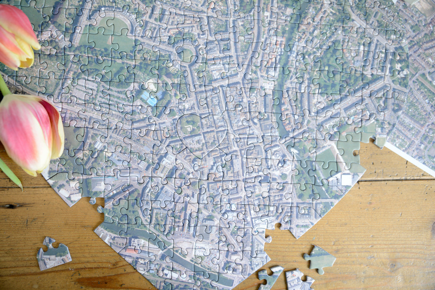 UK Hometown Heart-Shaped Map Jigsaw Puzzle