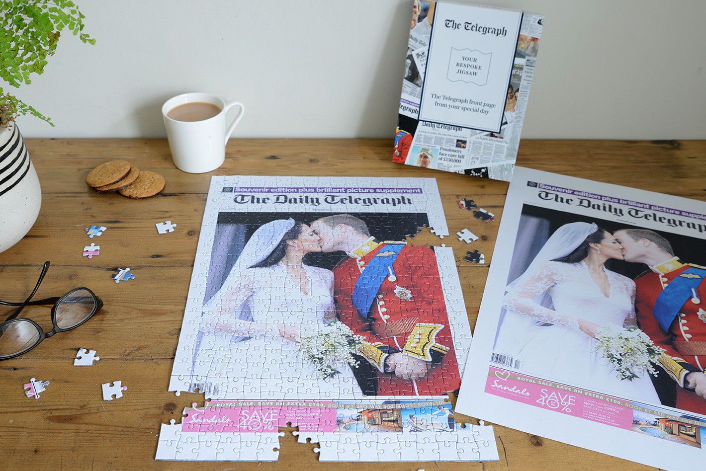 Personalised "The Telegraph" Front Page Newspaper Jigsaw Puzzle