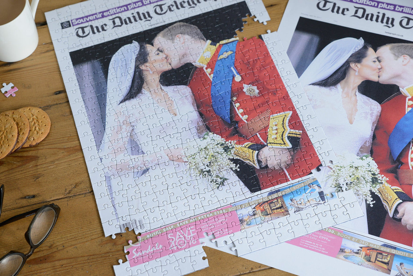 Personalised "The Telegraph" Front Page Newspaper Jigsaw Puzzle
