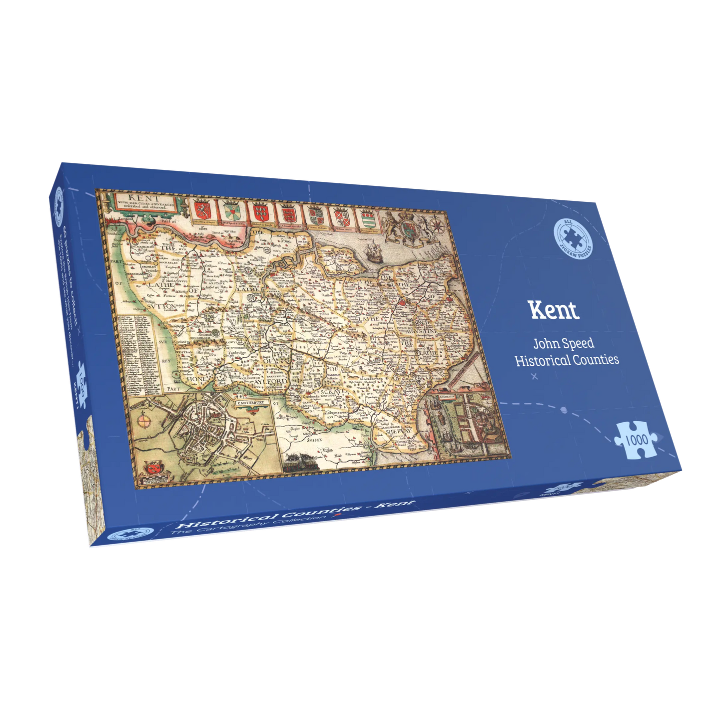 Kent Historical Map 1000 Piece Jigsaw Puzzle (1610)