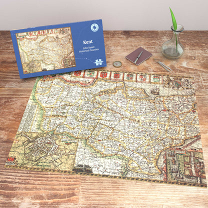 Kent Historical Map 1000 Piece Jigsaw Puzzle (1610)
