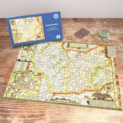 Leicestershire Historical Map 1000 Piece Jigsaw Puzzle (1610)