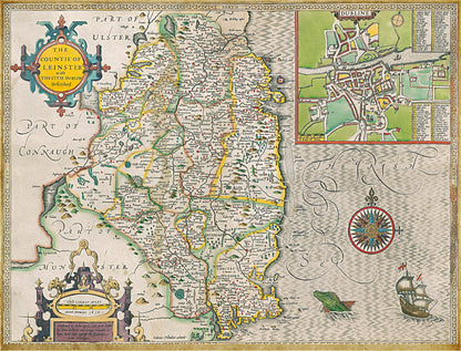 Leinster Historical Map 1000 Piece Jigsaw Puzzle (1610)