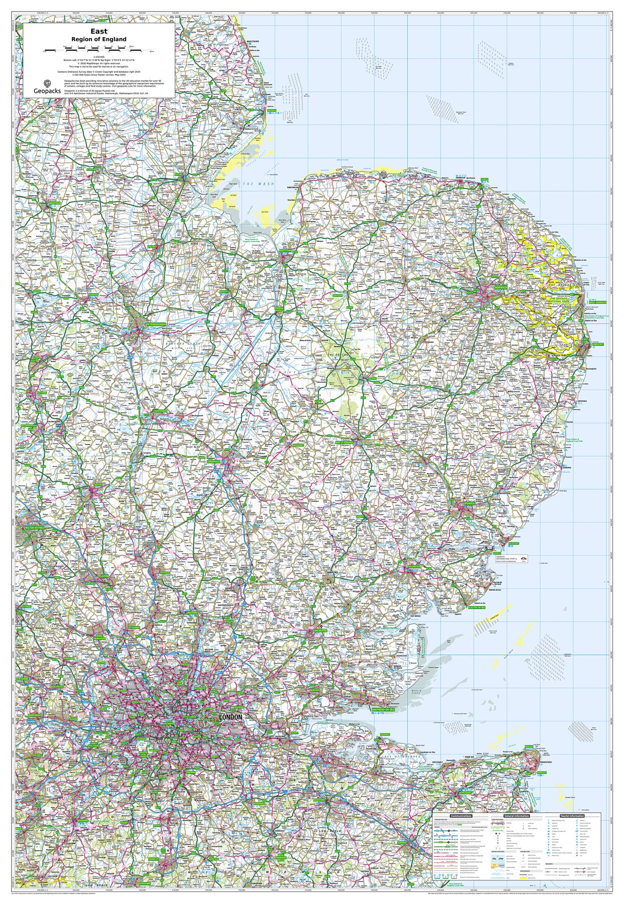 East of England: Regional Map