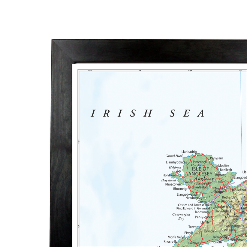 Physical Map of Wales Wall Map – Geopacks