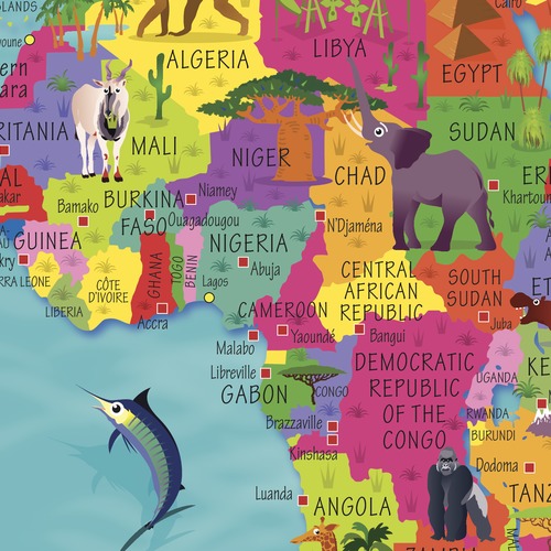 Collins Children's World Wall Map
