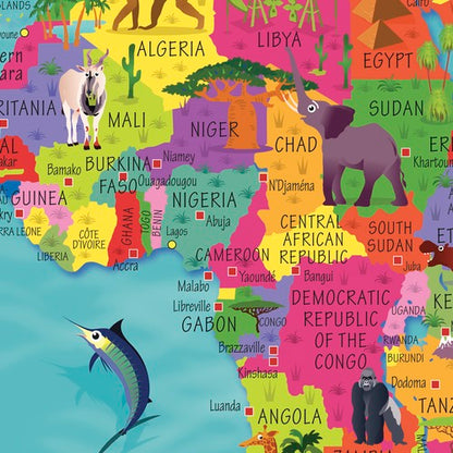 Collins Children's World Wall Map