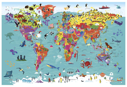 Collins Children's World Wall Map