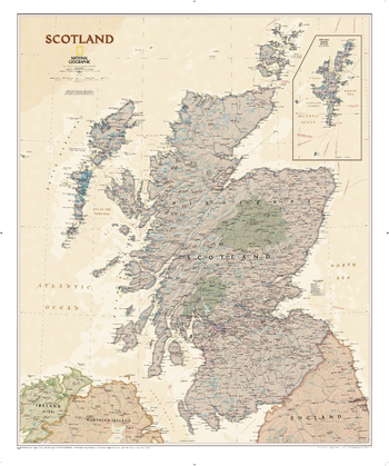 Scotland Executive Wall Map