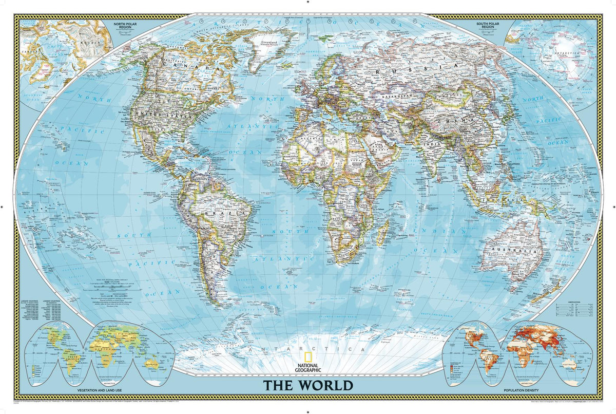 World Classic Wall Map