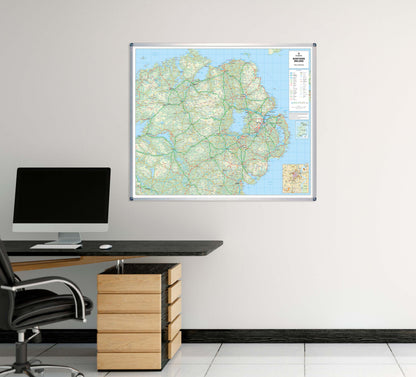 Northern Ireland Road Map  - Wall Map of Northern Ireland