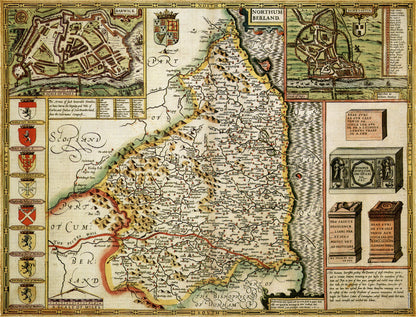Northumberland Historical Map 1000 Piece Jigsaw Puzzle (1610)