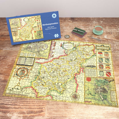 Northamptonshire Historical Map 1000 Piece Jigsaw Puzzle (1610)