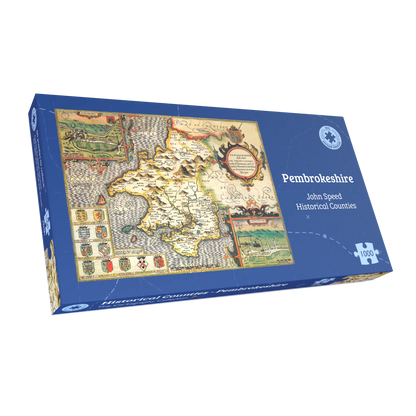 Pembrokeshire Historical Map 1000 Piece Jigsaw Puzzle (1610)
