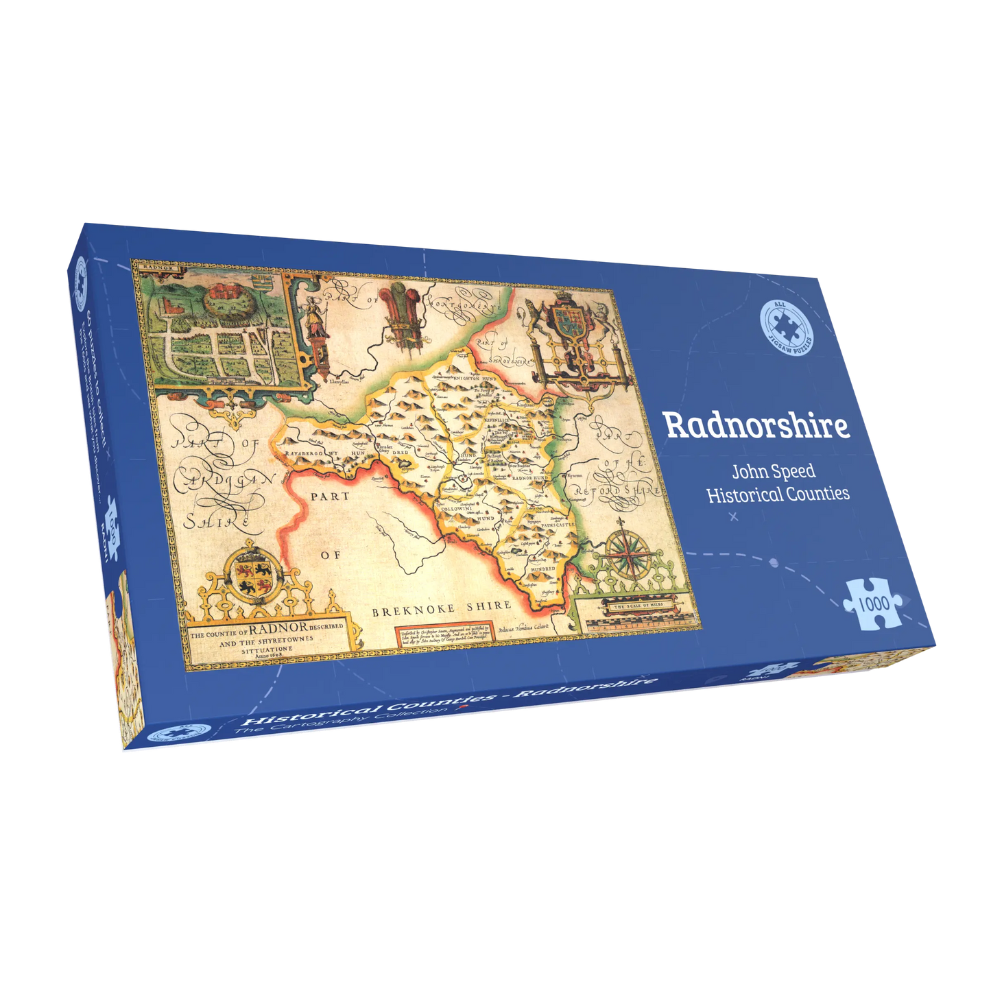 Radnorshire Historical Map 1000 Piece Jigsaw Puzzle (1610)