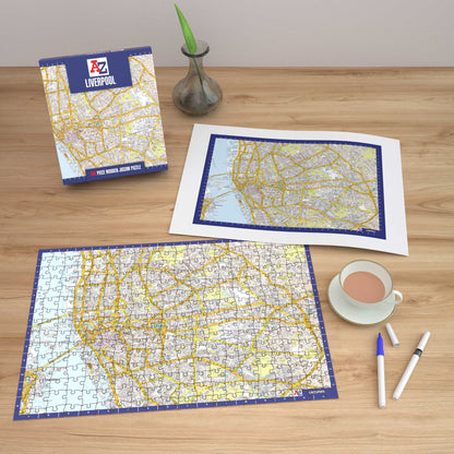 A-Z Map of  Liverpool 1000 or 300 Piece Jigsaw