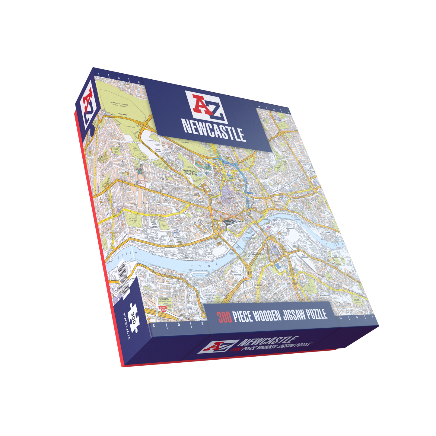 A-Z Map of  Newcastle 1000 or 300 Piece Jigsaw