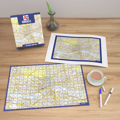 A-Z Map of  Newcastle 1000 or 300 Piece Jigsaw