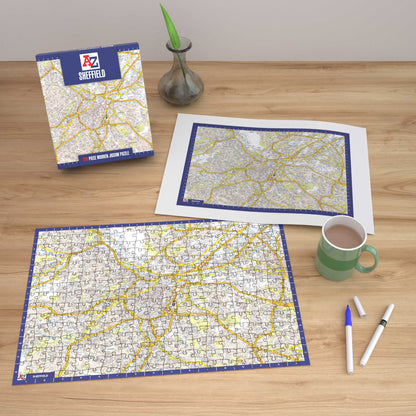 A-Z Map of  Sheffield 1000 or 300 Piece Jigsaw