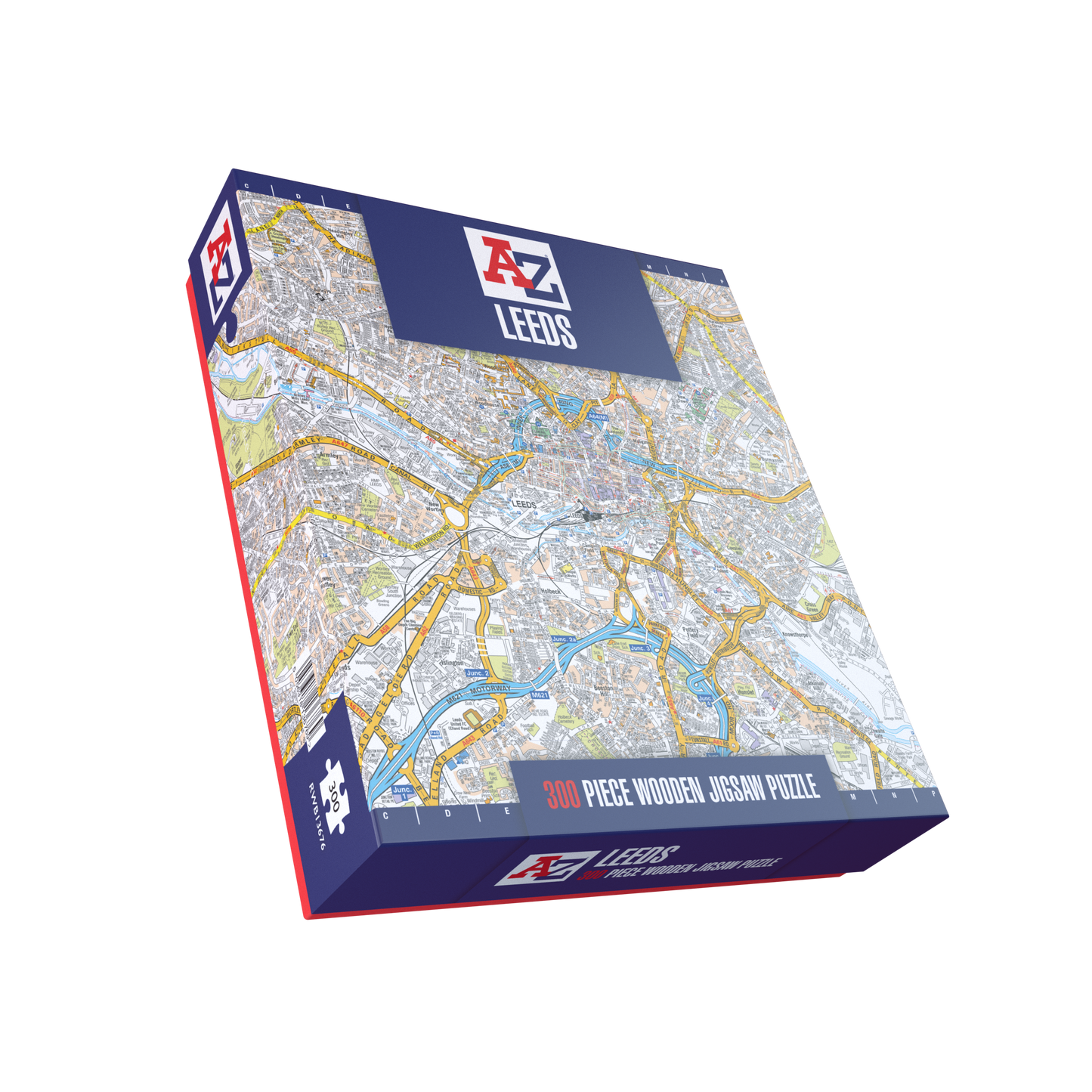 A-Z Map of  Leeds 1000 or 300 Piece Jigsaw