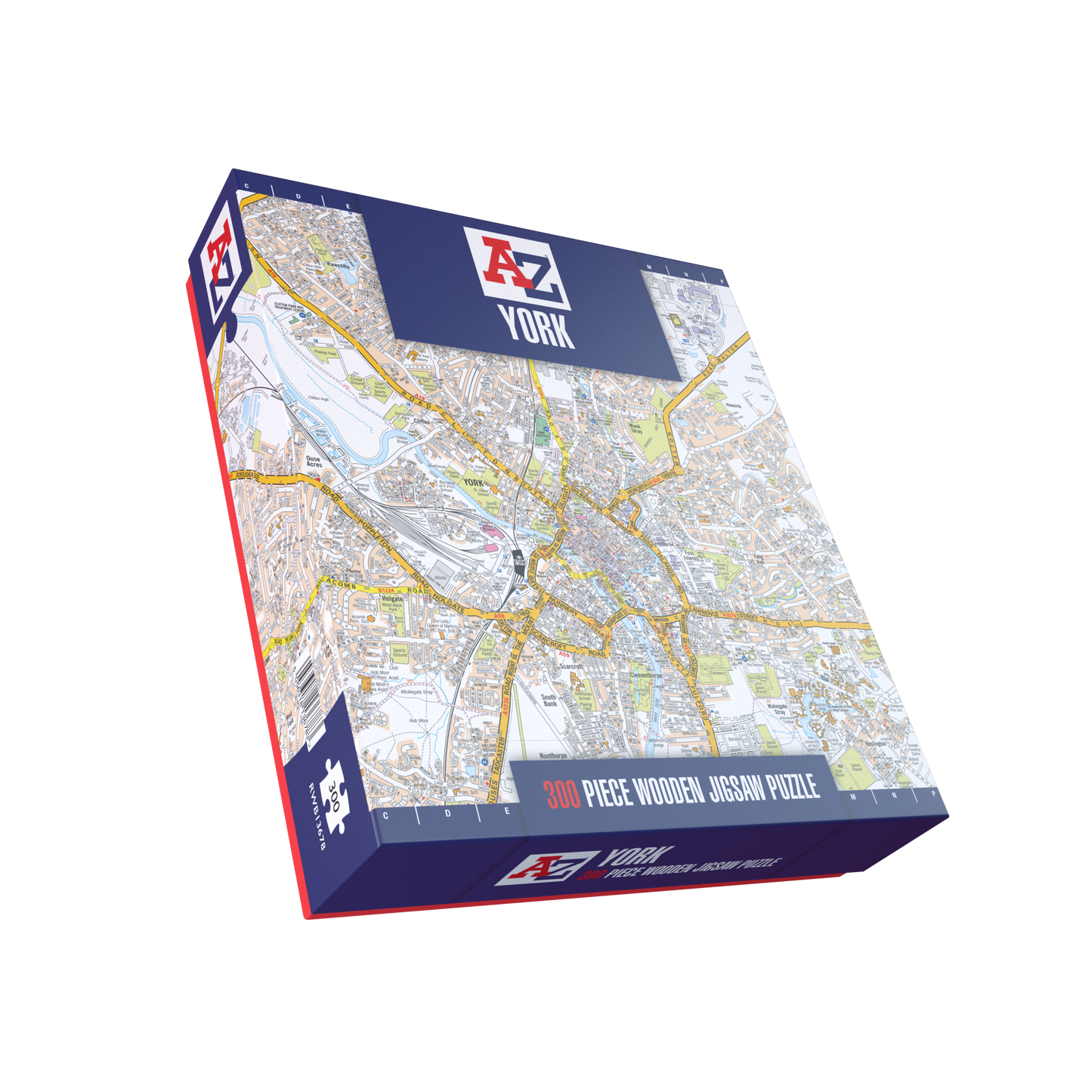 A-Z Map of  York 1000 or 300 Piece Jigsaw