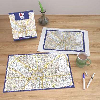 A-Z Map of  York 1000 or 300 Piece Jigsaw