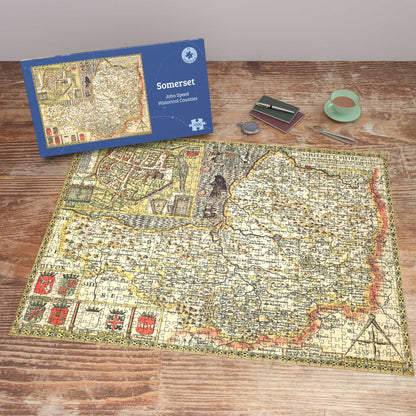 Somerset Historical Map 1000 Piece Jigsaw Puzzle (1610)