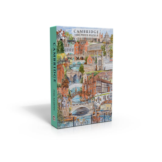 Cambridge Map by Phil Martin 1000 Piece Jigsaw Puzzle