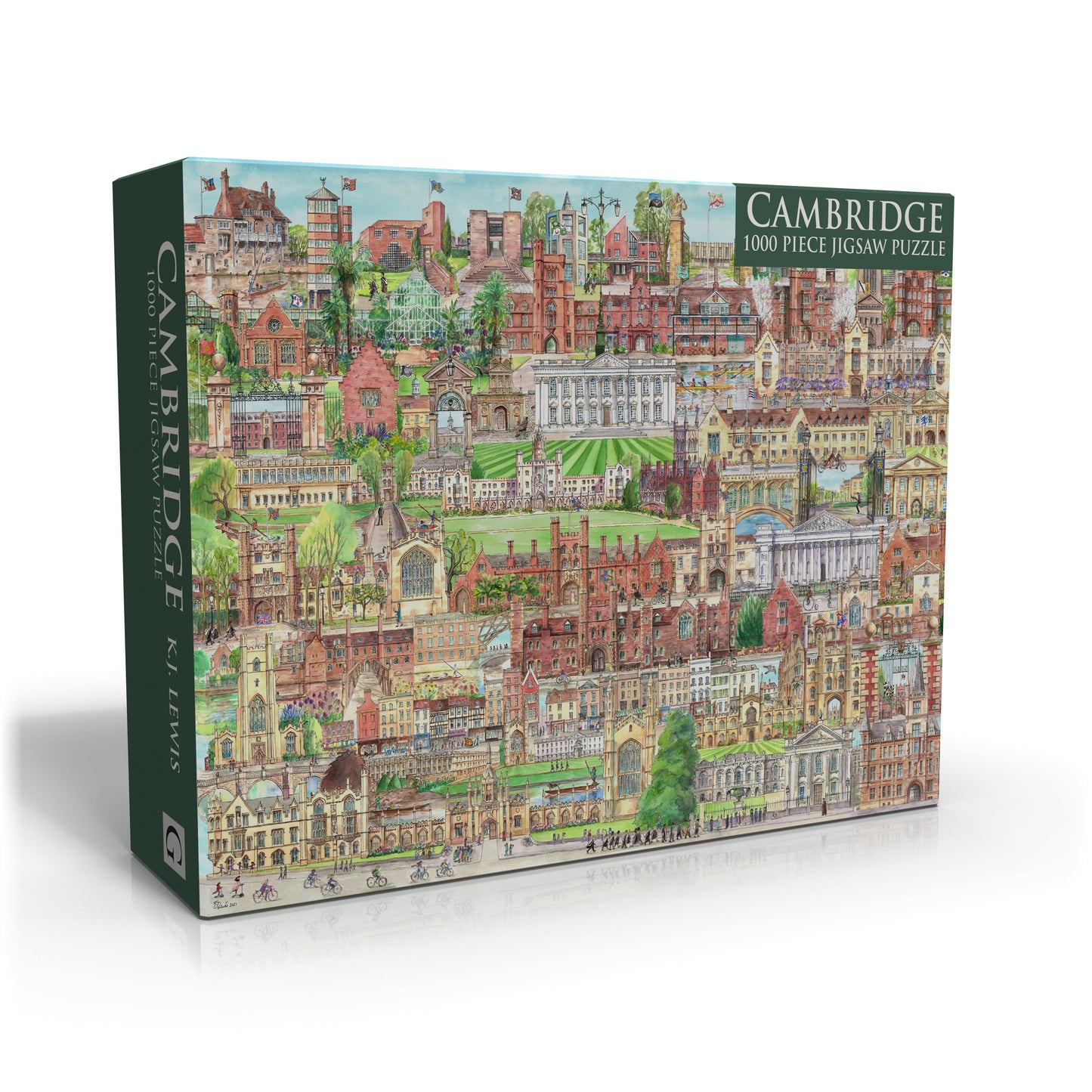 Cambridge Map by K. J. Lewis 1000 Piece Jigsaw Puzzle