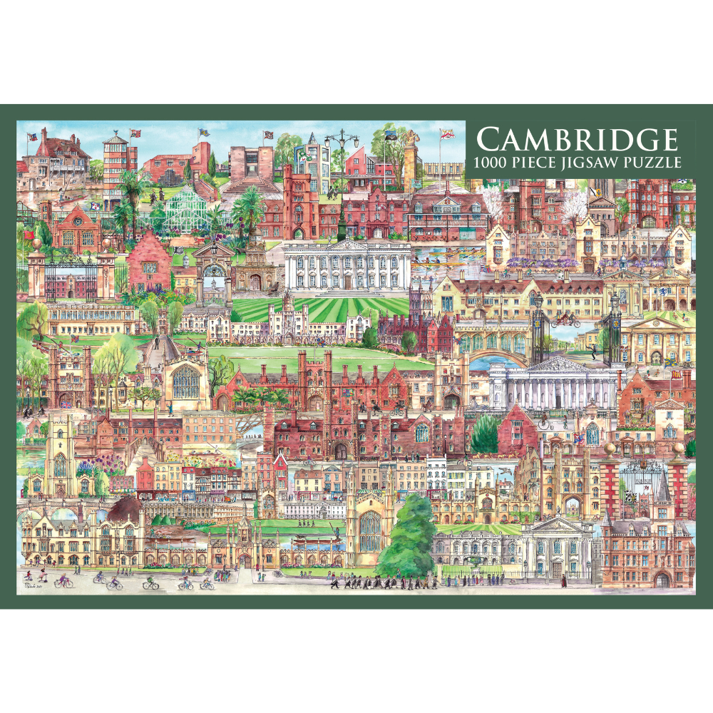 Cambridge Map by K. J. Lewis 1000 Piece Jigsaw Puzzle – Geopacks
